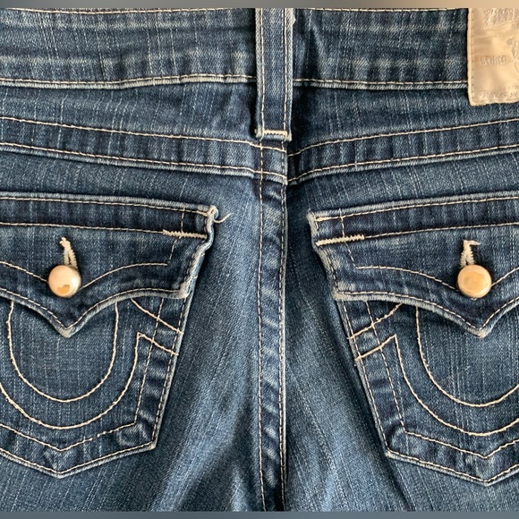 USA | True Religion Joey Jeans | low-cut/flare sz 26 | rare & perfect condition! - Picture 13 of 15